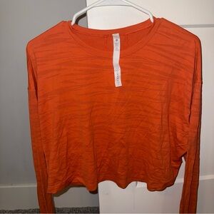 Lululemon Orange Long Sleeve Top